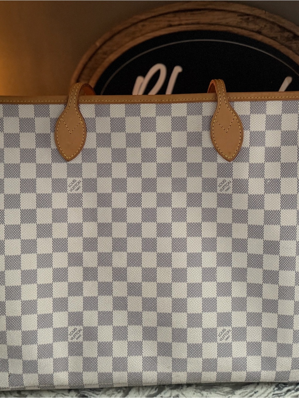 Louis Vuitton Damier Azur GM Tote - White & Tan